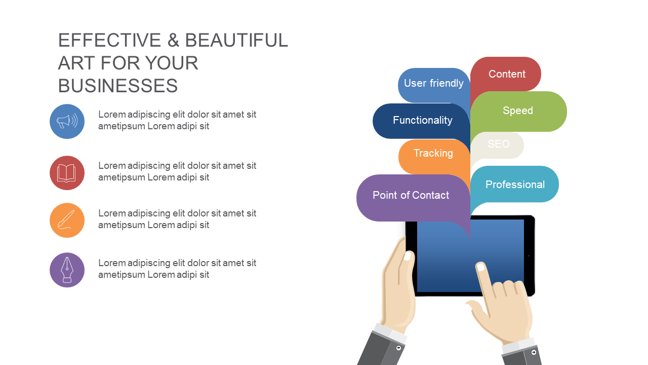Highlight Key Features with Colorful Speech Bubbles