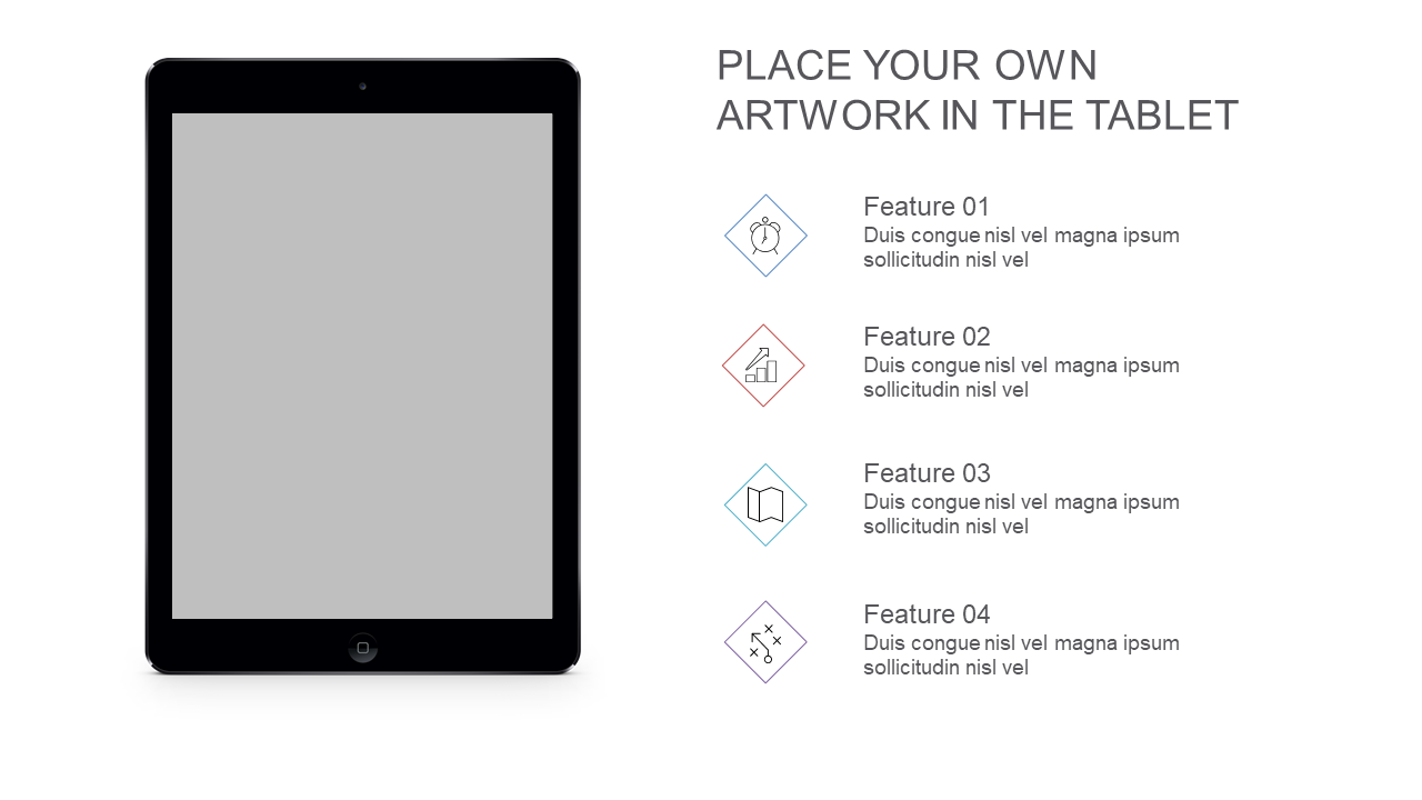 Display Product Benefits on Tablet Mockup