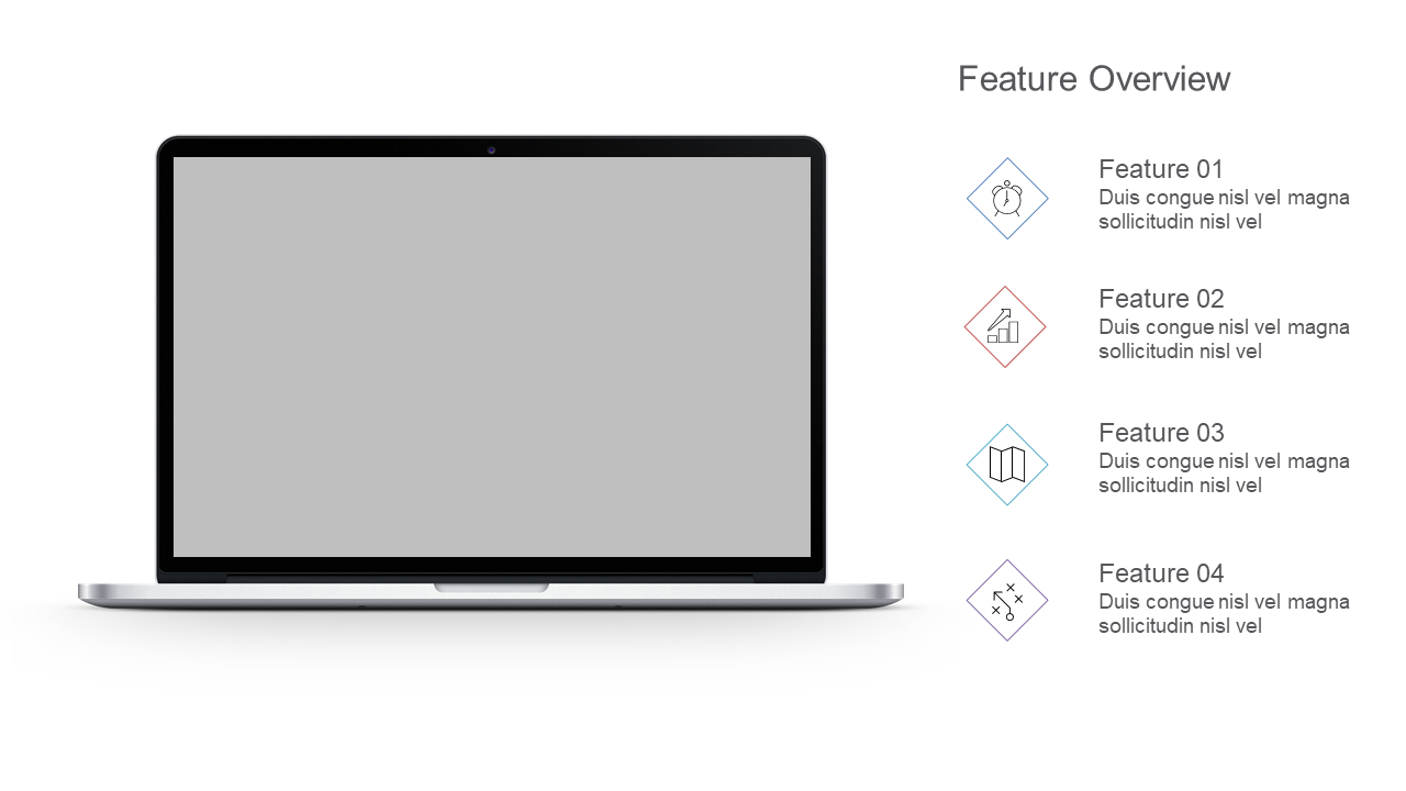 Highlight Features with Laptop Overview Layout