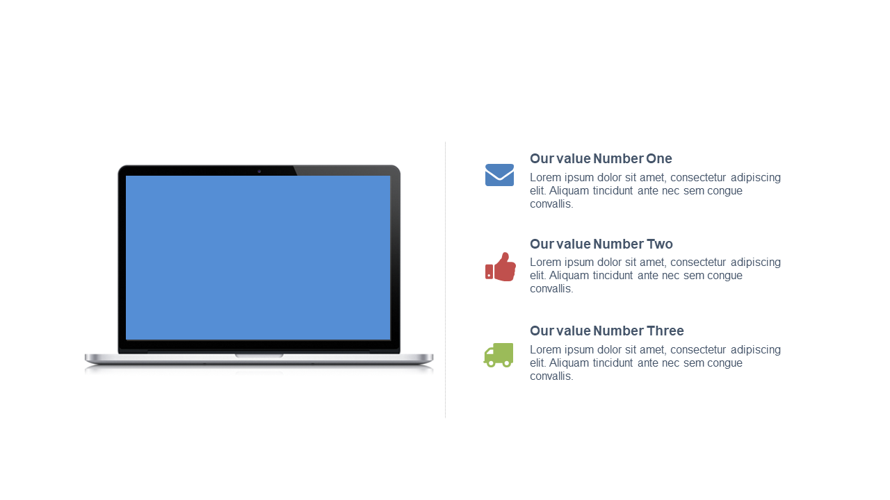 Showcase Core Values with Laptop Display