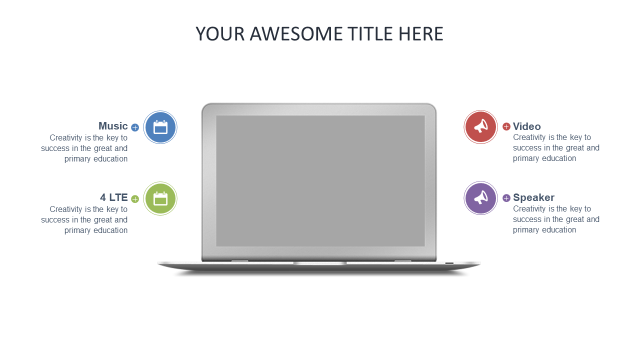 Categorize Ideas with Laptop Icon Layout