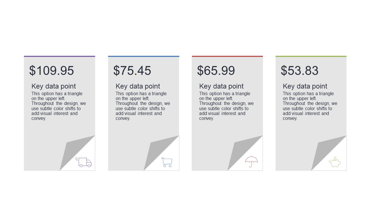 Compare Pricing Options with Horizontal Layout