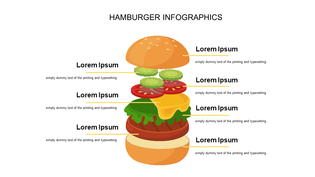 Illustrate Steps with Layered Hamburger Infographic