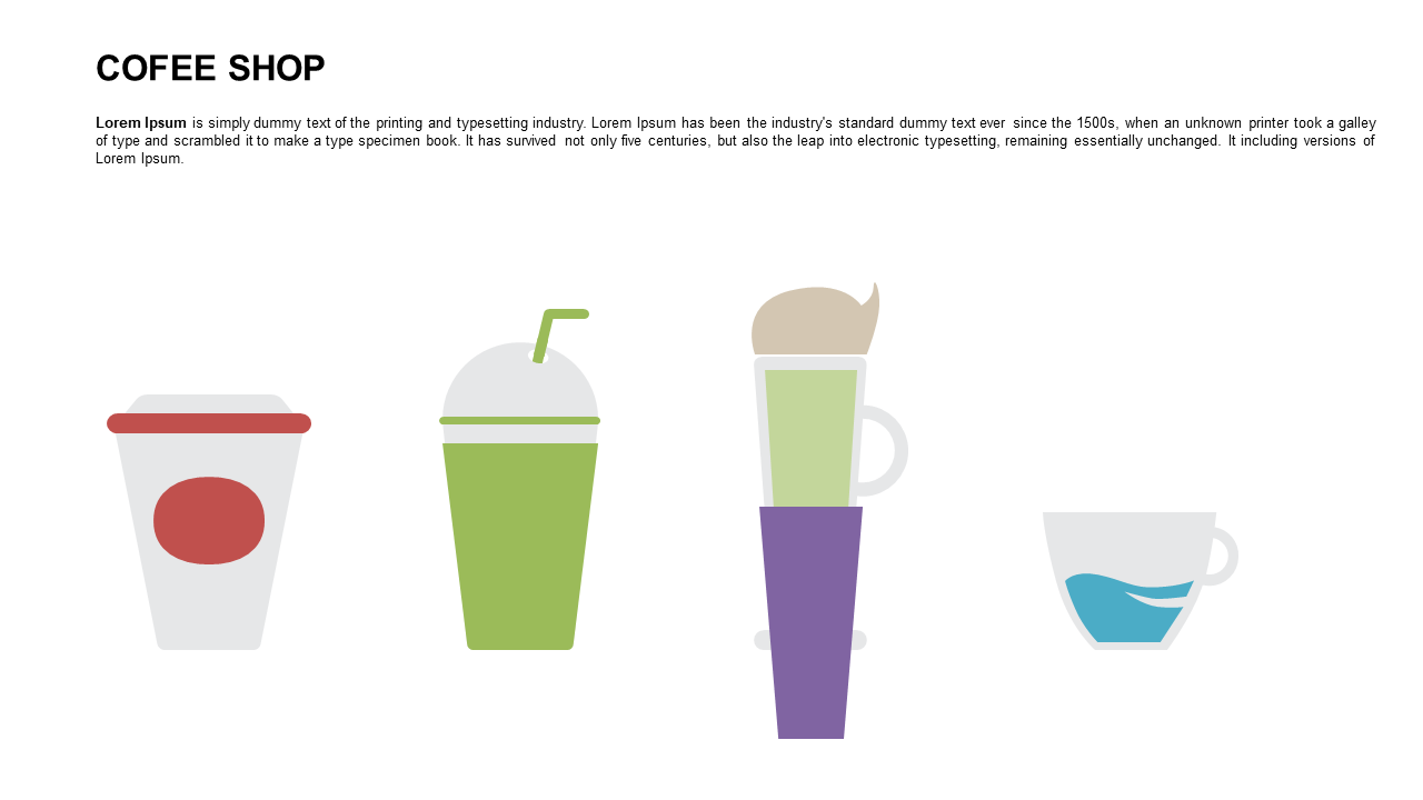 Showcase Coffee Shop Beverages with Illustrations
