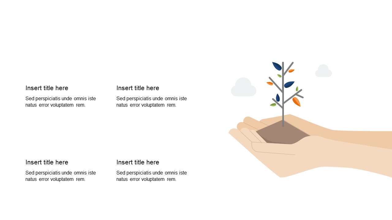 Illustrate Growth Strategies with Hand and Plant