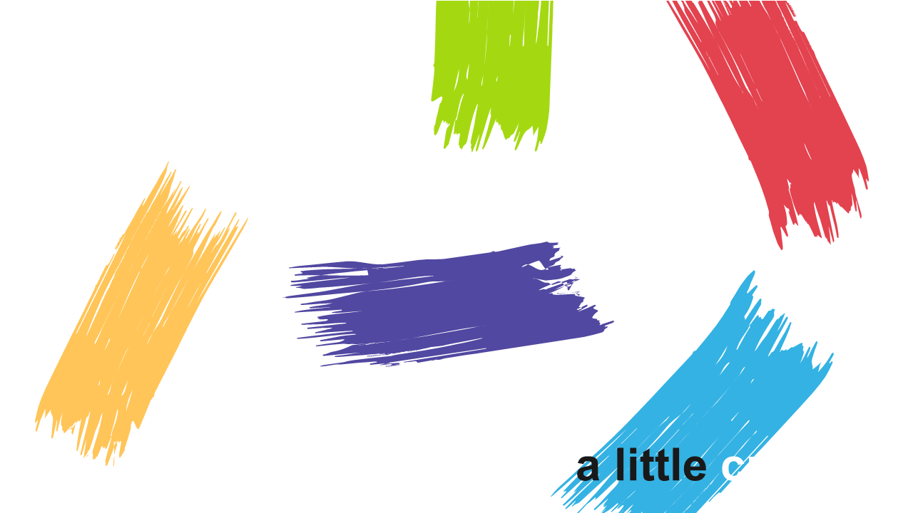 Enhance Presentations with Colorful Brush Stroke Layout