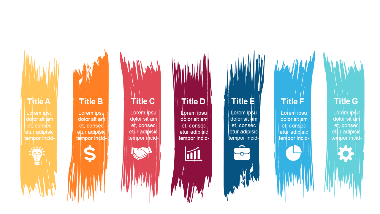Present Strategies with Colorful Vertical Steps