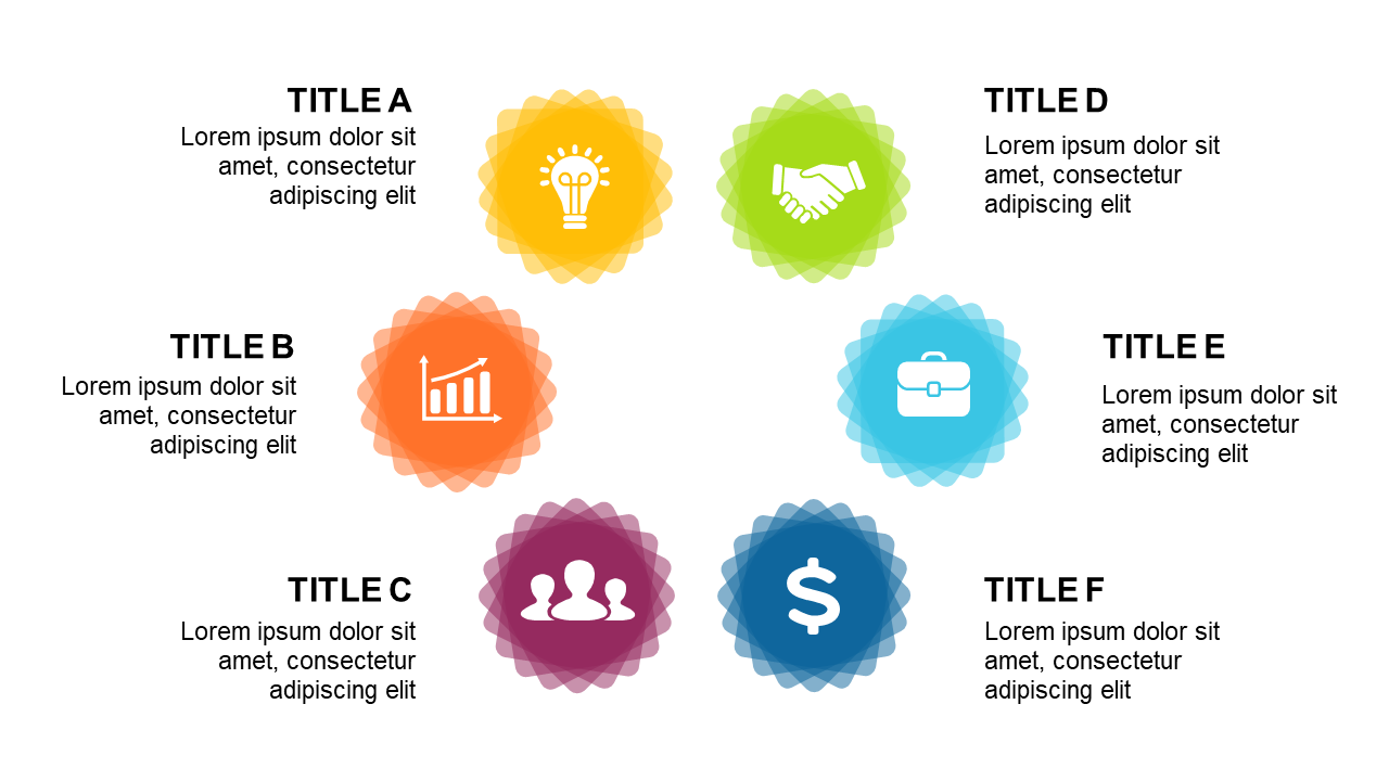 Highlight Business Themes with Editable Circular Icons