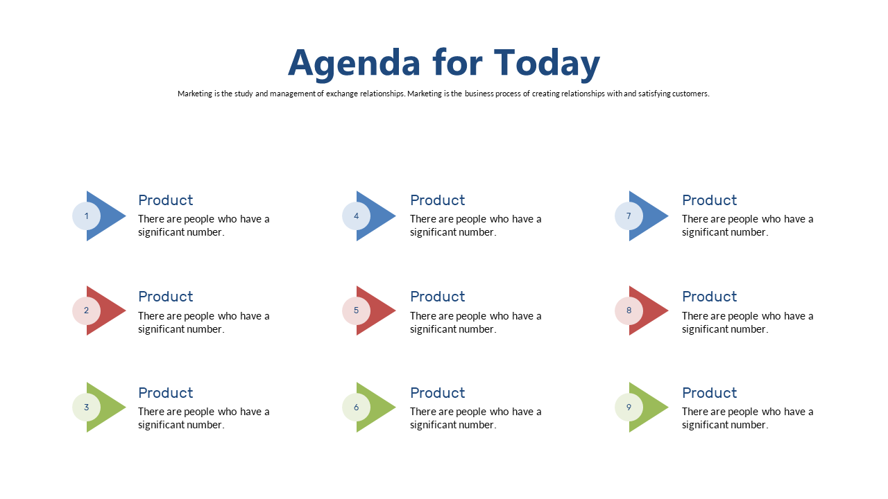 Highlight Discussion Points with Colorful Agenda