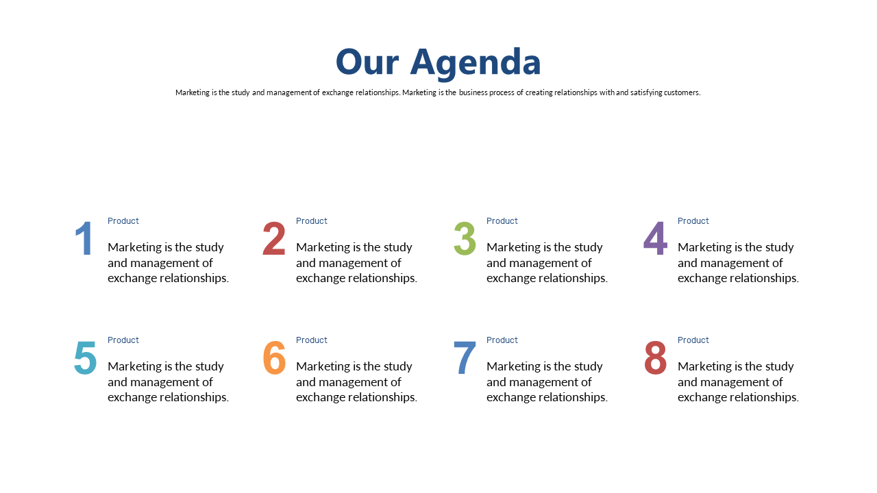 Structured Agenda with Numbered Items and Descrip...