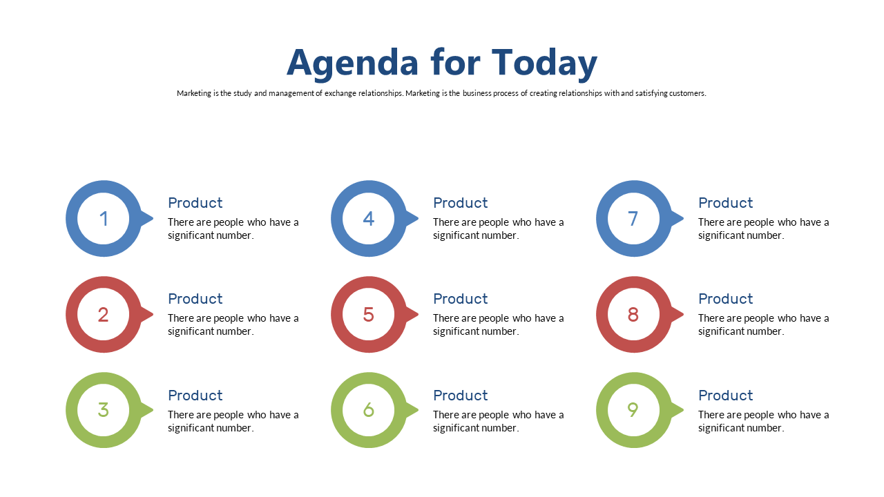 Outline Meeting Topics with Circular Agenda