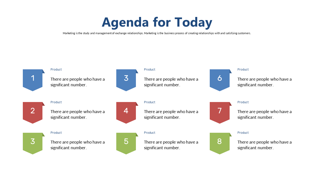 Dynamic Agenda with Colorful Speech Bubbles