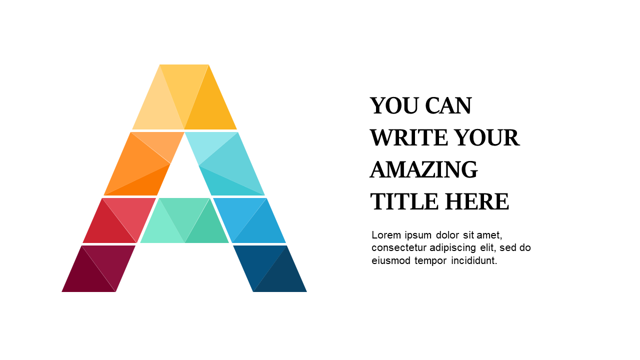 Vibrant Letter A Design for Marketing Use