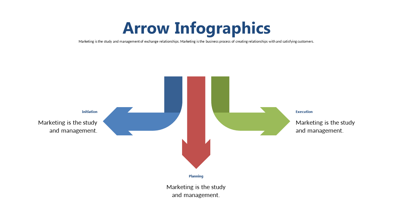 Showcase Four-Step Process with Arrow Infographics