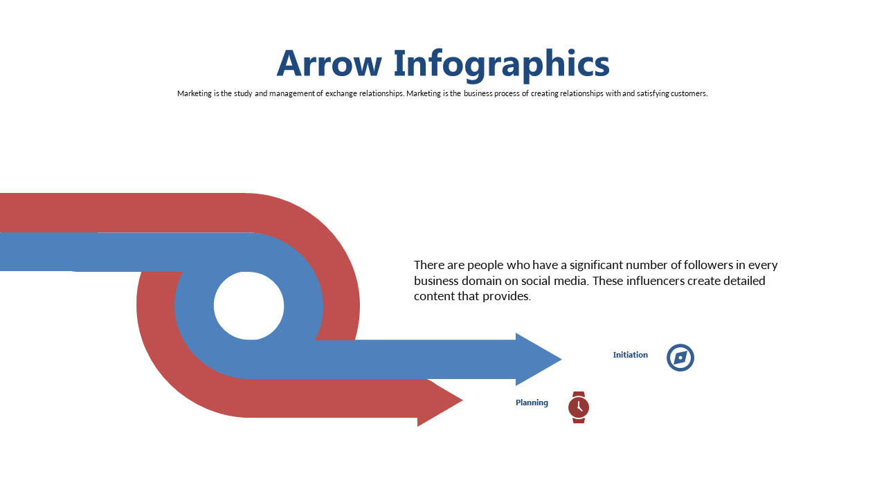 Present Social Media Strategies with Arrow Infographics