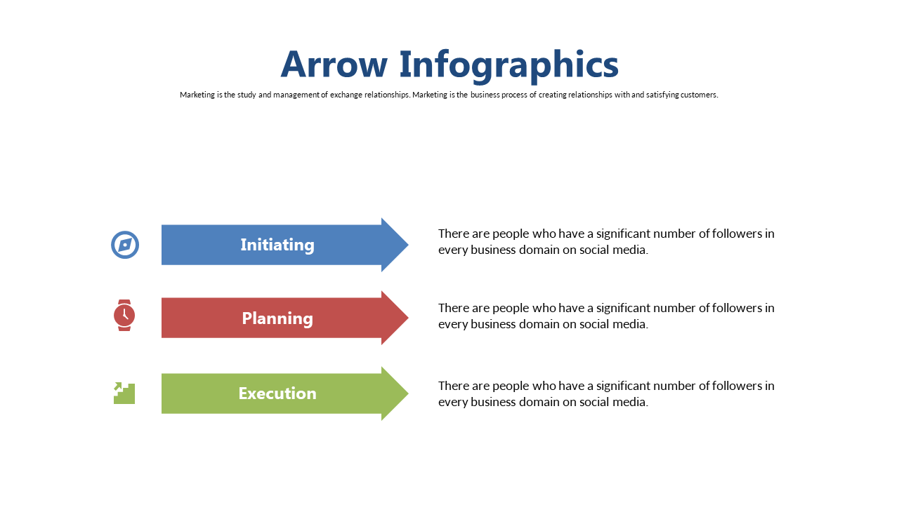 Showcase Social Media Strategies with Arrow Infographics