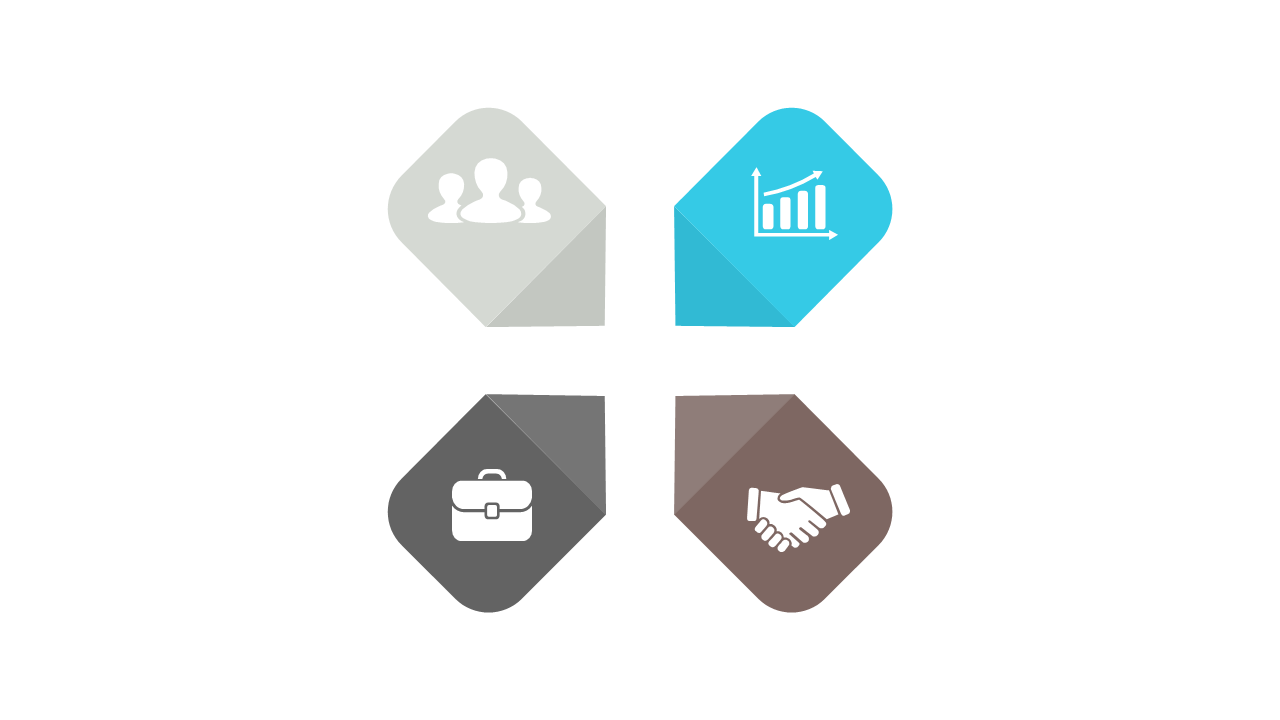 Communicate Business Themes with Quadrant Icons