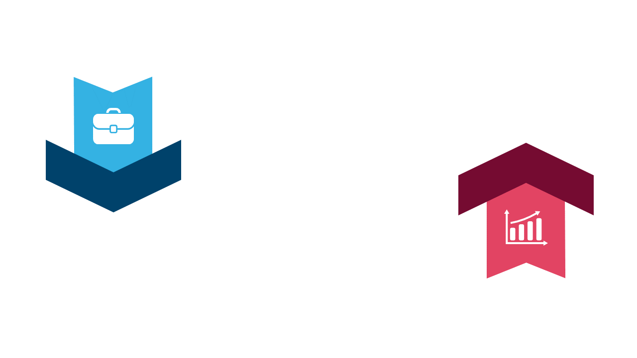 Highlight Business Insights with Dual Arrow Banners