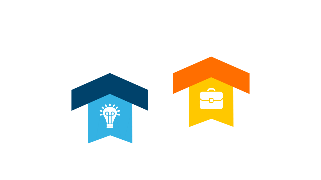 Contrast Ideas with Dual Arrow Banners