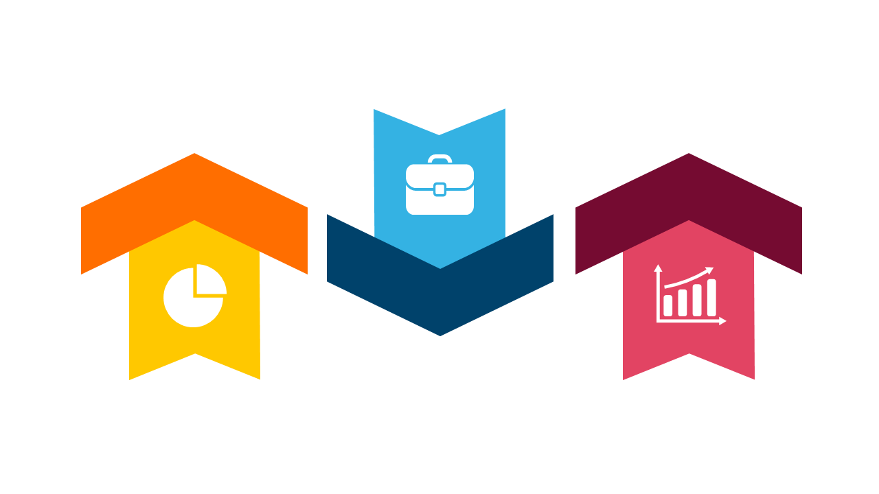 Highlight Business Growth with Triple Arrows
