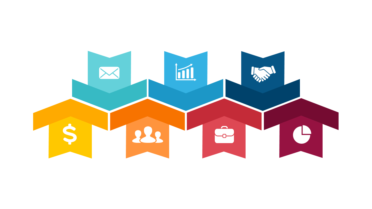 Showcase Marketing Strategies with Colorful Arrows