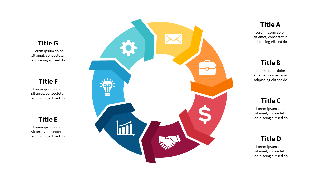 Illustrate Workflows with Circular 6-Step Diagram