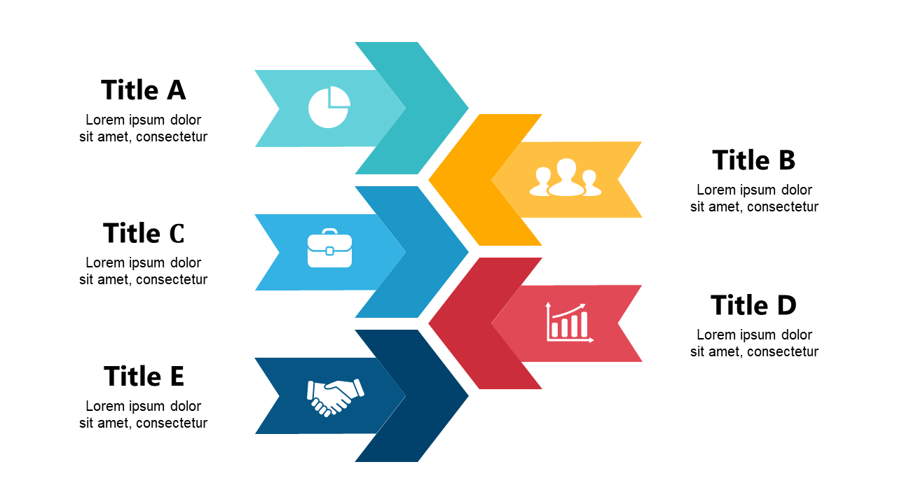 Engage with Colorful Arrow Steps and Icons