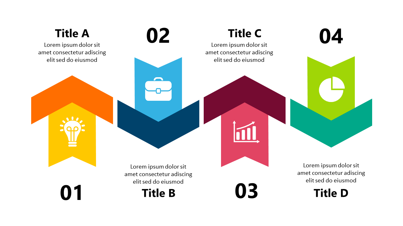 Visual Process Steps with Colorful Icons