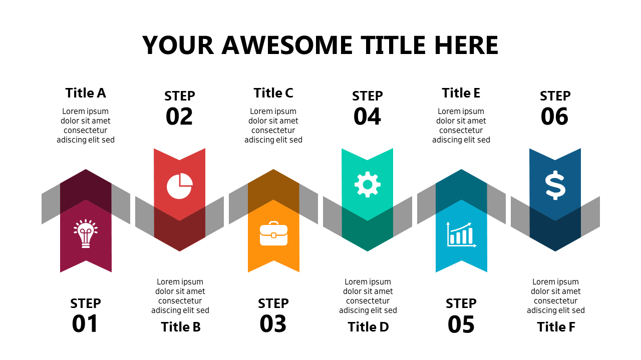 Visualize Ideas with Colorful Ribbon Layout