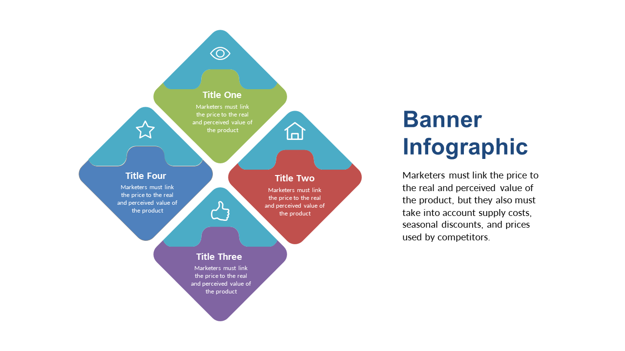Highlight Marketing Messages with Diamond Infographic