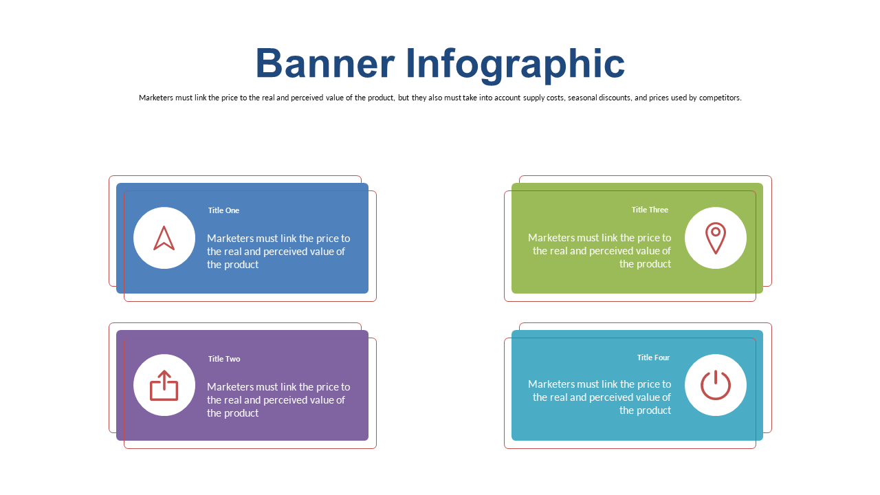 Present Data with Colorful Banner Text Boxes