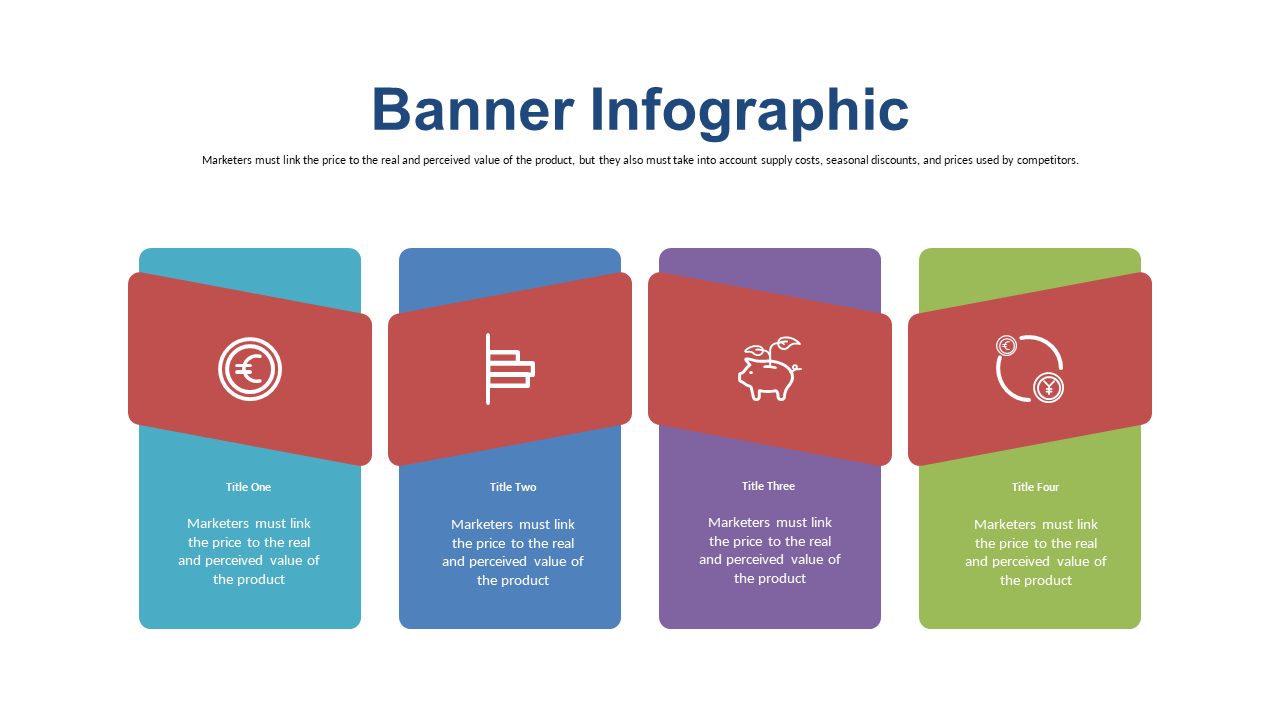 Present Pricing Strategies with Four-Column Infographic