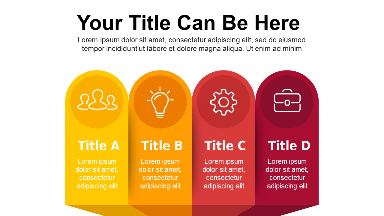 Showcase Project Steps with Four-Phase Infographic