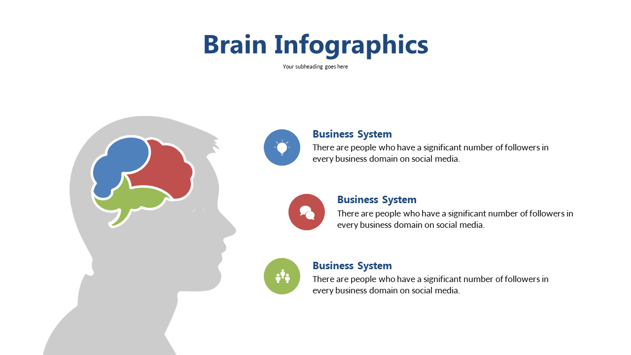 Showcase Social Media Followers with Brain Infographic