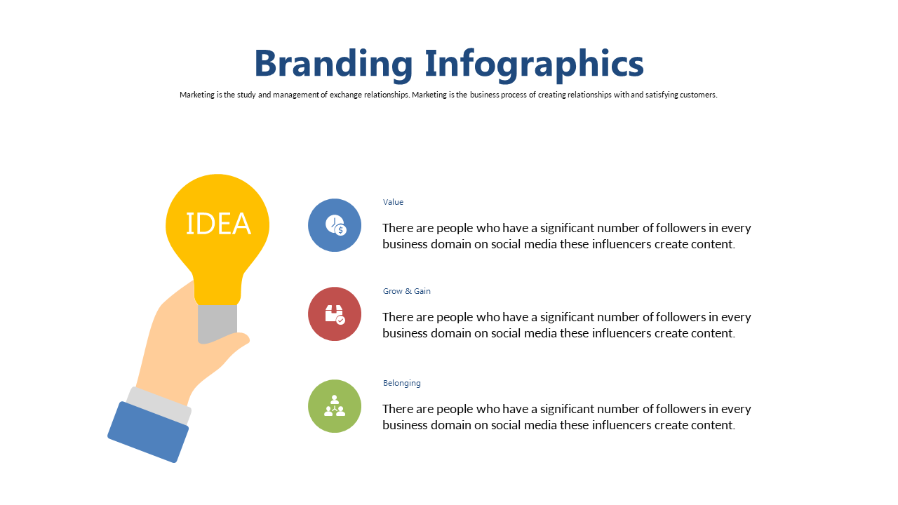Organize Branding Insights with Light Bulb Infographic