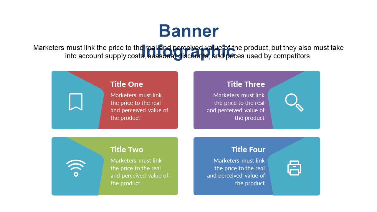 Present Pricing Strategies with Colored Box Infographic