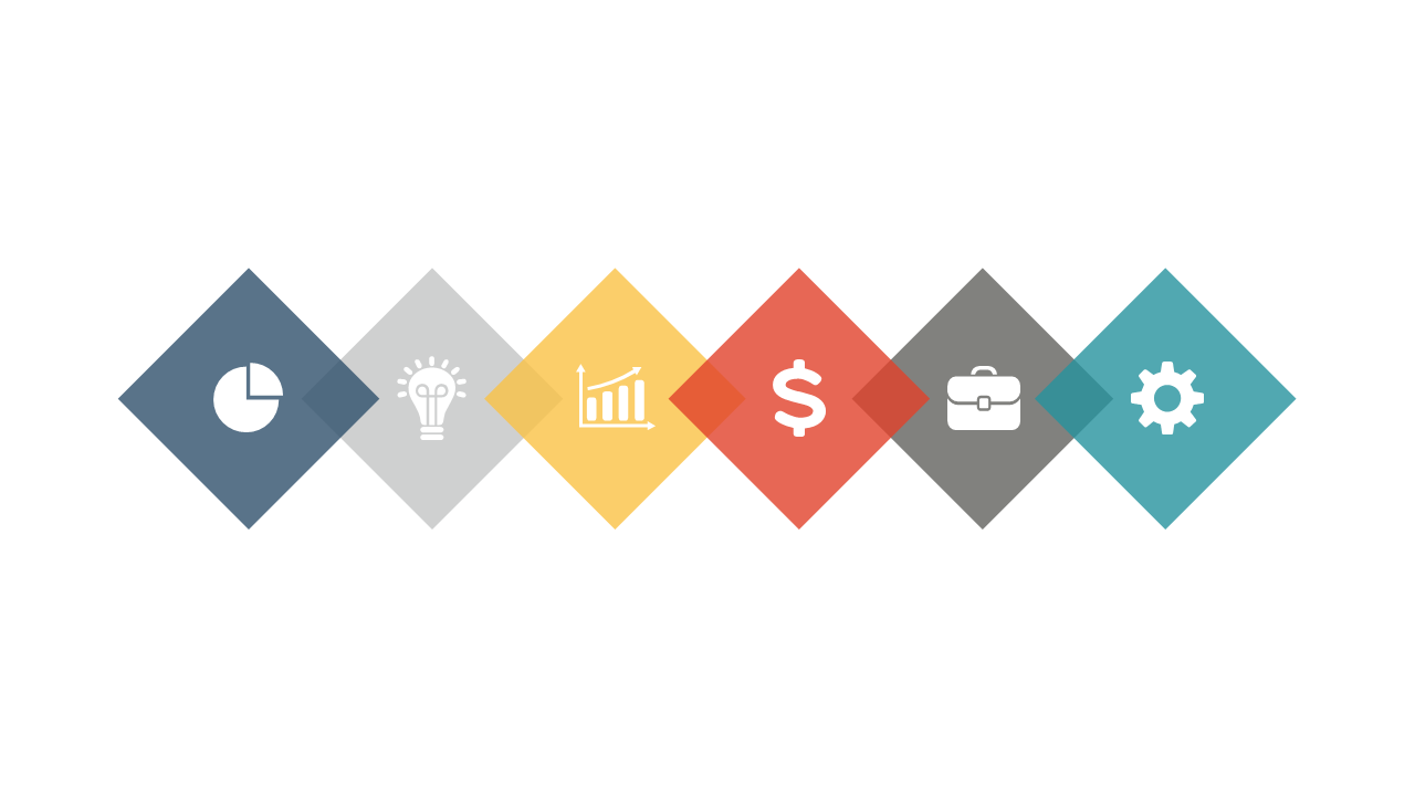 Summarize Business Concepts with Diamond Icons