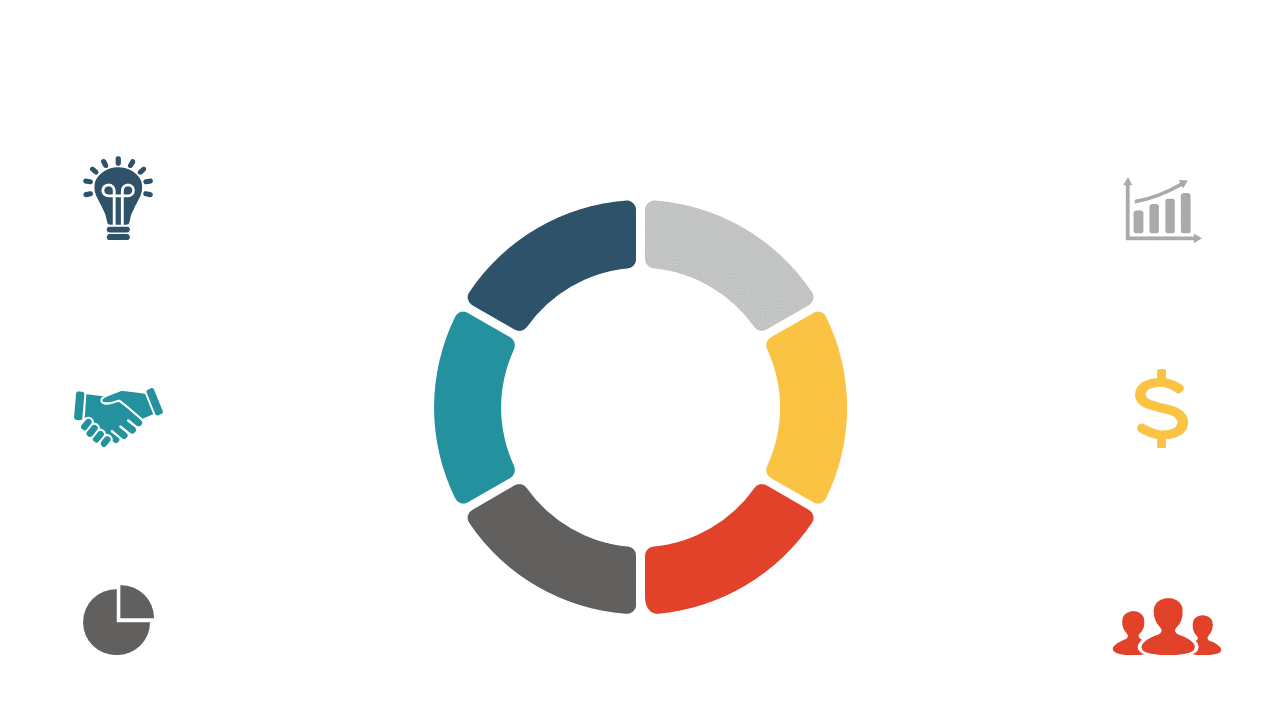 Illustrate Workflows with Circular Process Diagram Style 3