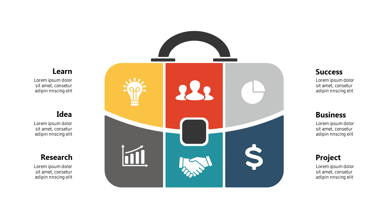 Present Business Concepts with Quadrant Infographics
