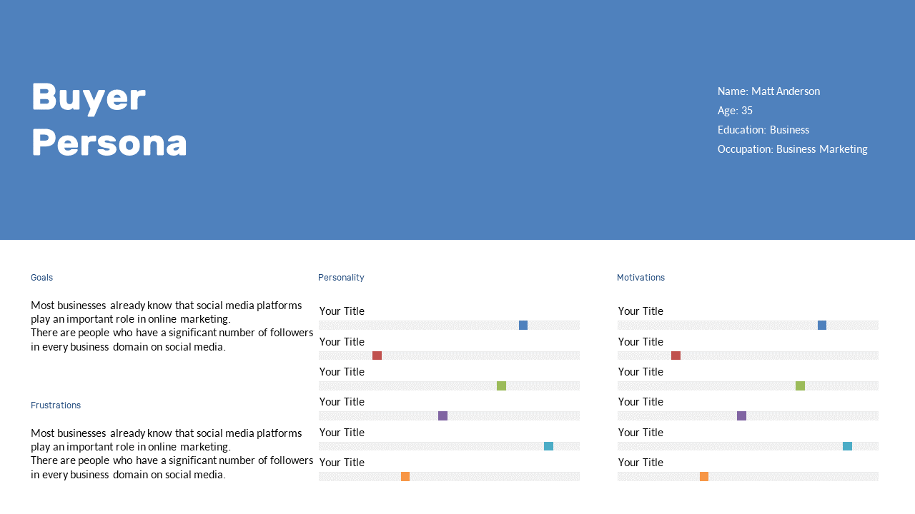 Structured Buyer Persona Template for Marketing