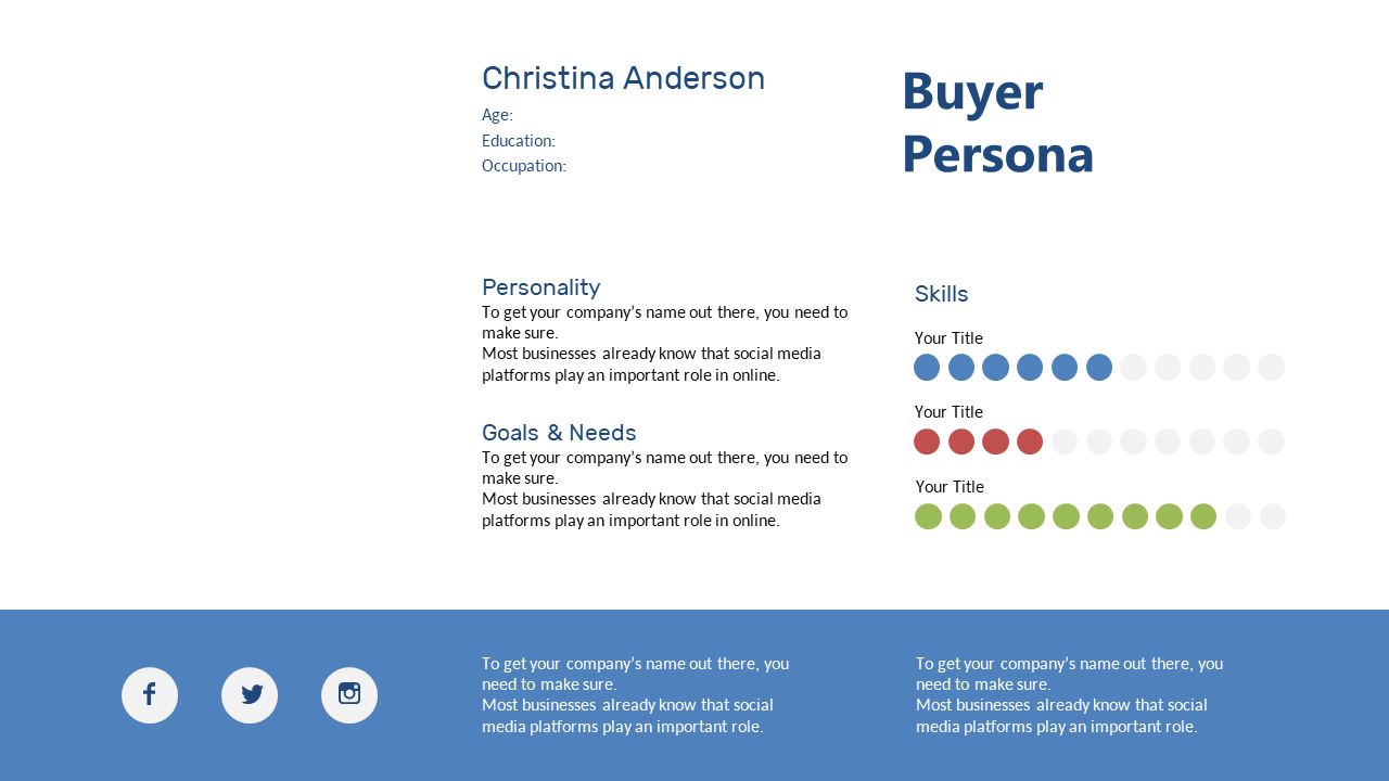 Assess Buyer Persona Skills and Needs