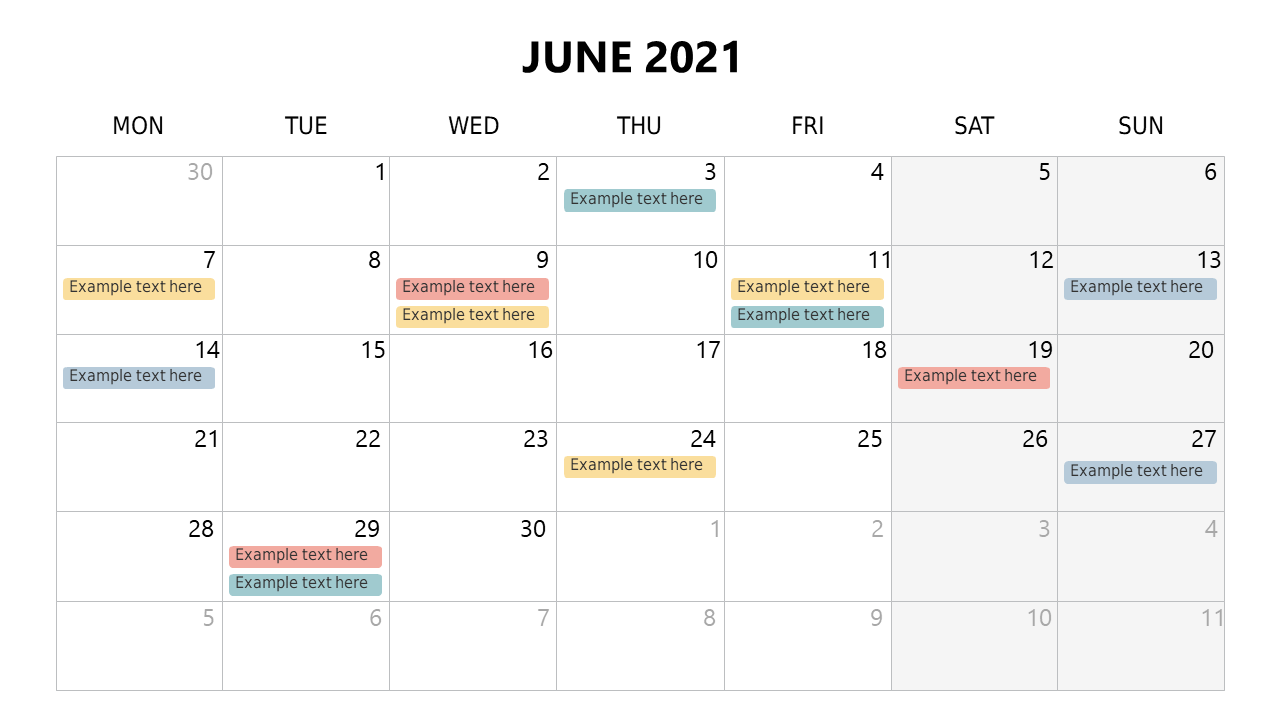 Highlight Events with Monthly Calendar Layout