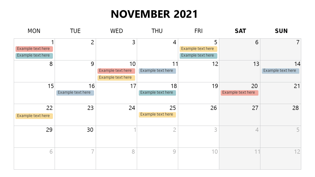 Track Events with Monthly Calendar Annotations