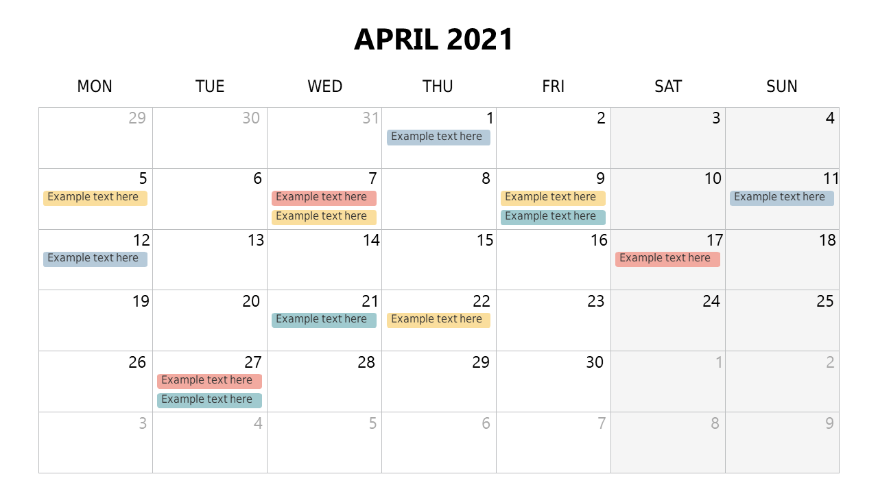 Manage Events with Monthly Calendar Layout V5