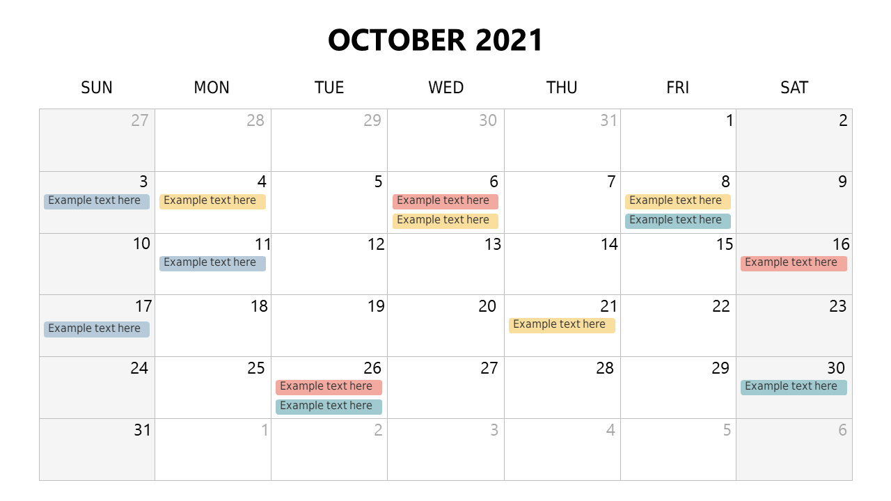 Present Events with Monthly Calendar V5