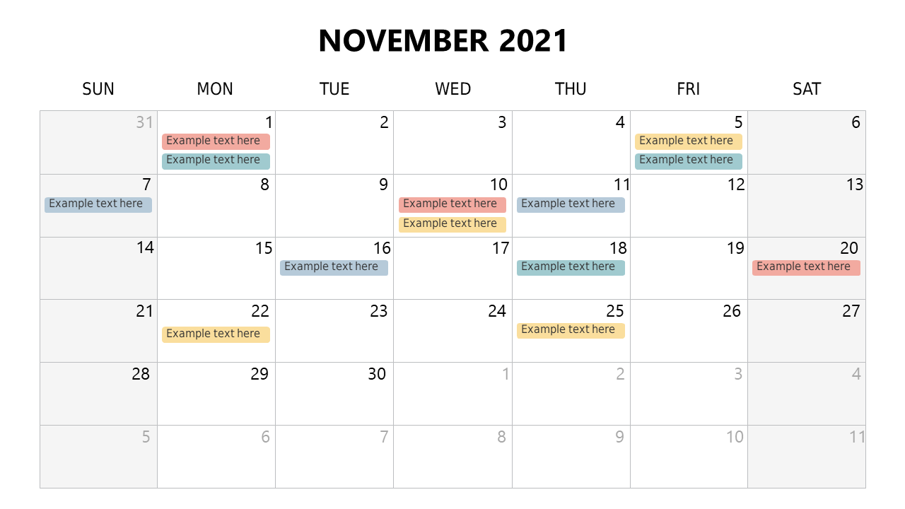 Organize Events with Clear Monthly Calendar
