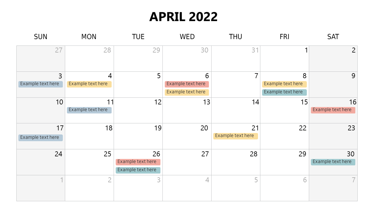 Organize Schedules with Monthly Calendar V9