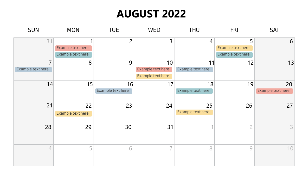 Showcase Important Dates with Monthly Calendar