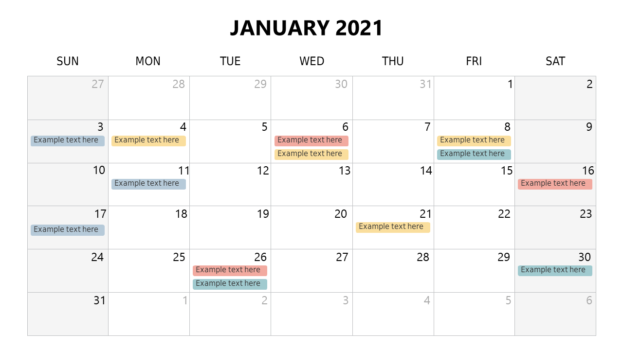 Manage Deadlines with Editable Monthly Calendar
