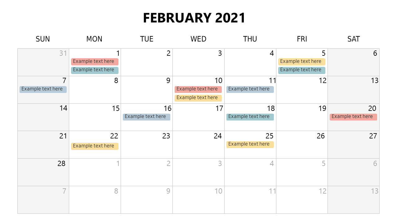 Manage Project Schedules with Monthly Calendar